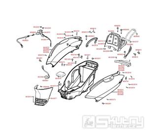 F13 Zadní kapotáž / úložný prostor pro přilbu - Kymco Grand Dink 50S