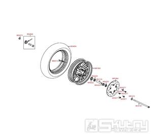 F07 Přední kolo s diskem - Kymco Like 50 2T KE10AA