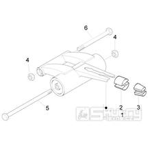 4.01 Uložení motoru - Gilera Runner 50 SP 2010-2012 (ZAPC46100, ZAPC46300, ZAPC4610001)