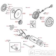 E06 Magneto dobíjení / Startér / Olejové čerpadlo - Kymco MXU 500 4WD