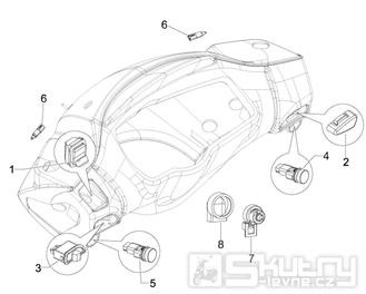 6.01 Přepínače světel a blinkrů, tlačítko startování a houkačky - Gilera Runner 125 ST 4T LC 2008-2012 (ZAPM46301)