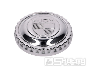 Víčko palivové nádrže 40mm s raženým logem pro Puch
