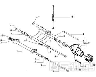 T42 Uložení motoru - Gilera Runner 180 VXR 4T LC (ZAPM24100)