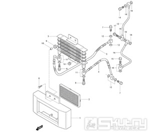FIG03 Olejový chladič - Hyosung GV 125M C Aquila