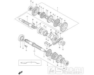 FIG15 Převodovka - Hyosung GT 125 NE