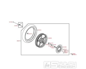 F07 Přední kolo s brzdovým kotoučem - Kymco Agility 125 City