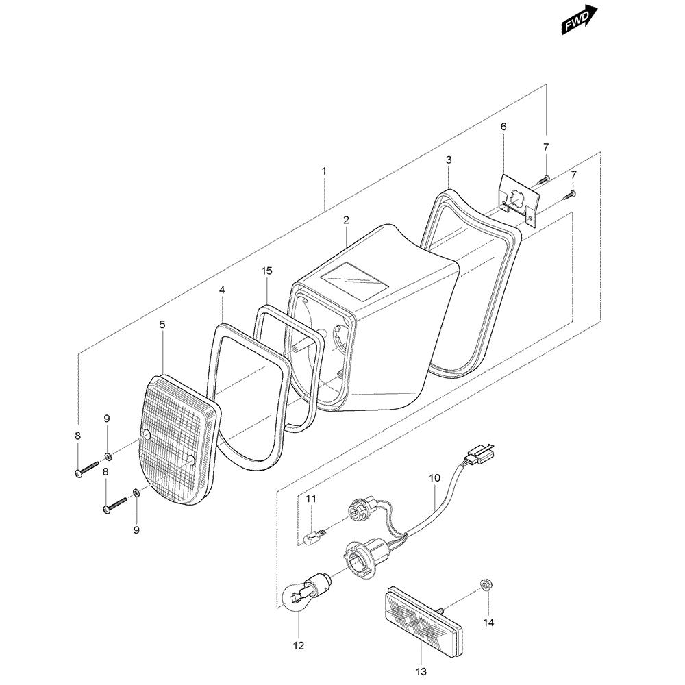 FIG26 Zadní světlo - Hyosung GV 125M C Aquila