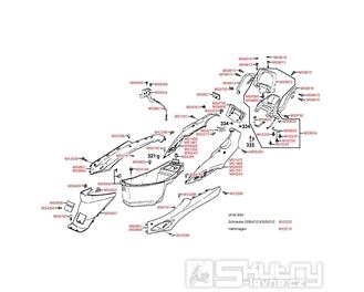 F13 Zadní kapotáž / Úložný prostor pro přilbu - Kymco Yager 50 (Spacer 50)