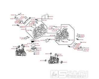 E01 Kliková skříň, olejový filtr - Kymco MXU 450i LOF LC90CE