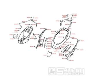 F13 Zadní kapotáž / Úložný prostor pro přilbu - Kymco Dink 250 (Bet & Win)