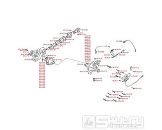 F25 Přední kardan jednotlivé díly - Kymco MXU 500 4WD