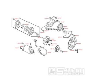 E07 Elektrický startér / Olejové čerpadlo - Kymco Yager GT 200i