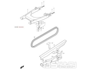 48 Zadní kyvné rameno / Řemen - Hyosung GV 650i E