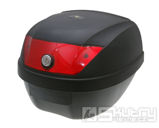 Kufr černý 28 litrů - červená odrazka