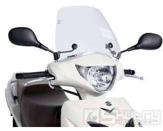 Plexi Puig Trafic v čirém provedení pro Suzuki Sixteen 125 až 150ccm