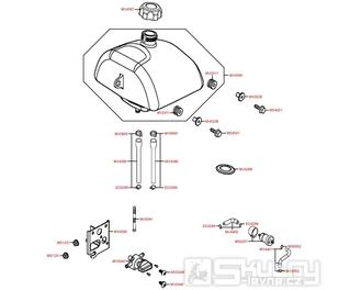 F09 Nádrž / benzinový kohout - Kymco Maxxer 50