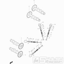08 Vačková hřídel / Ventily - Hyosung GT 650i N (Naked)