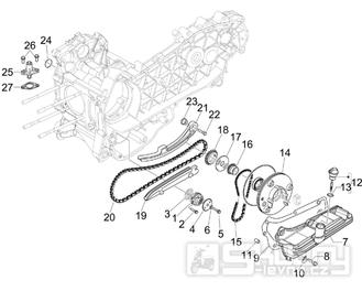 1.18 Olejové čerpadlo - Gilera Runner 125 ST 4T LC 2008-2012 (ZAPM46301)