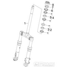 4.02 Přední kyvná vidlice, ložiska řízení - Gilera Runner 200 VXR 4T LC 2006 UK (ZAPM46400)