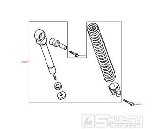 F16 Zadní tlumič - Kymco Filly 50 4T