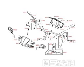 F03 Řidítka, zrcátka a přepínače - Kymco  Agility 50 RS 4T KG10S