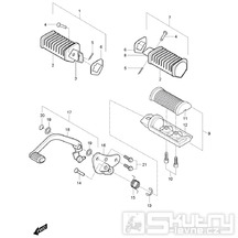 FIG30 Řadící páka / Stupačky - Hyosung GV 125M C Aquila