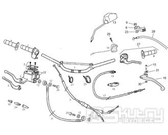 66.06 Řidítka, ovládací prvky řidítek, gripy - Gilera SMT 50 Racing D50B0 od roku 2011 (ZAPABB00)