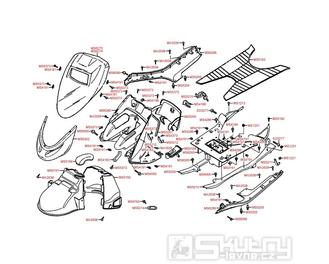 F05 Přední kapotáž a podlaha - Kymco Heroism 125/150