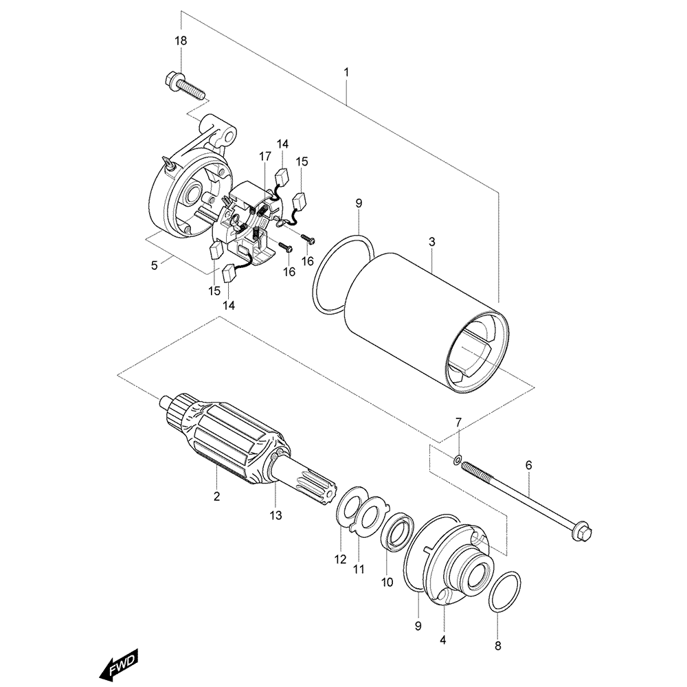 FIG17 Startér - Hyosung GV 125M C Aquila