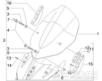 2.27 Štít přední kapotáže - Gilera Nexus 250 4T LC 2007 (ZAPM35300)