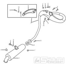 1.42 Výfuk - Gilera RCR 50 od roku 2006, D50B0 (ZAPG11D1)