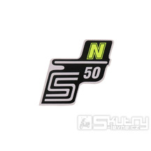 Nápis S50 N samolepicí fólie neonově žlutá pro Simson S50