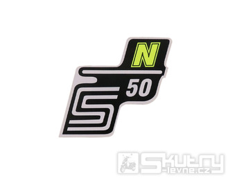 Nápis S50 N samolepicí fólie neonově žlutá pro Simson S50