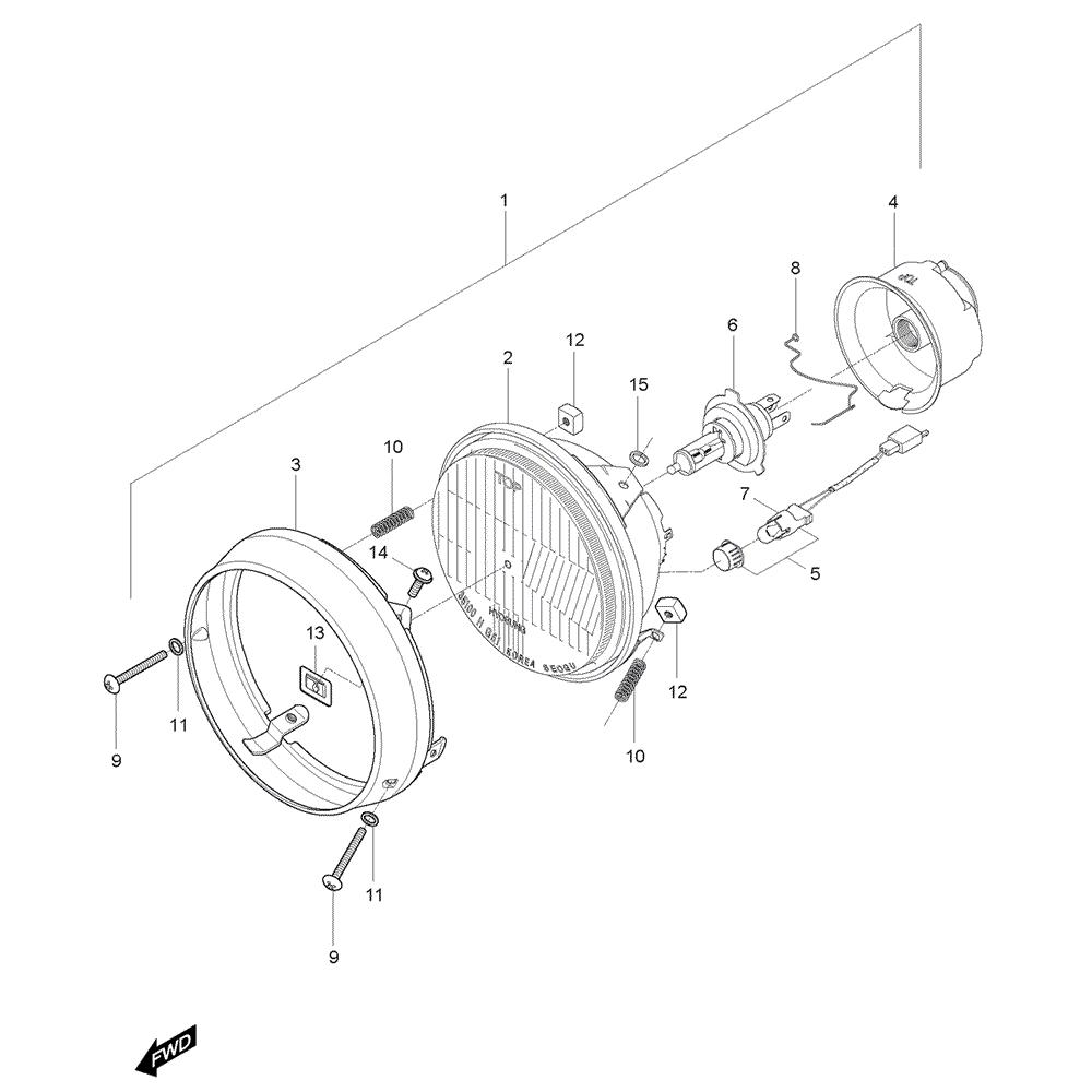 FIG22 Přední světlo - Hyosung GV 125M C Aquila