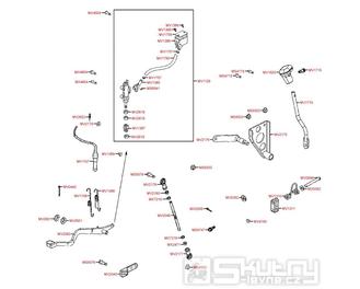 F15 Hlavní brzdový válec a brzdový pedál - Kymco MXU 300 Wide