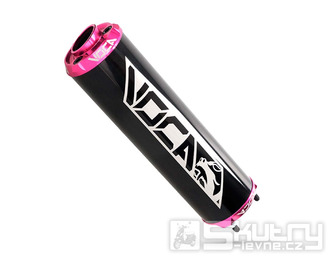 Koncovka výfuku Voca hliníková - černá/růžová CNC