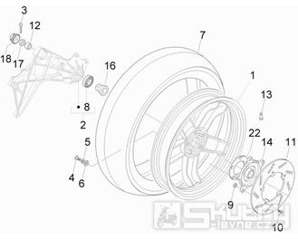 4.12 Zadní kolo - Gilera Nexus 500 4T LC 2006 UK (ZAPM35200)