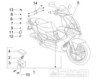 6.08 Elektroinstalace, pojistky - Gilera Runner 125 "SC" VX 4T 2006 UK (ZAPM46300)