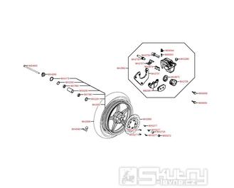 F07 Přední kolo s brzdou - Kymco People S 125