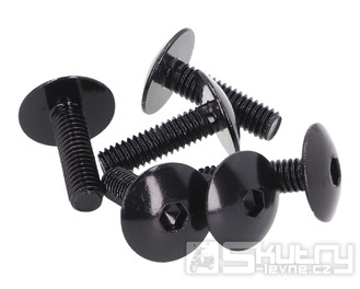 Sada šroubů kapotáže černá M6x20 - 6 kusů