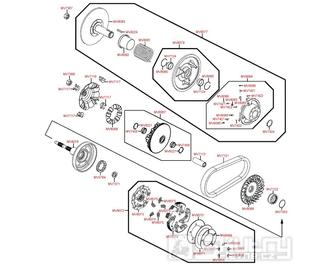 E06 Variátor - Kymco Maxxer 400