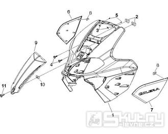 2.26 Přední plast, kapotáž - Gilera Runner 50 PureJet 2010-2011 (ZAPC46200)