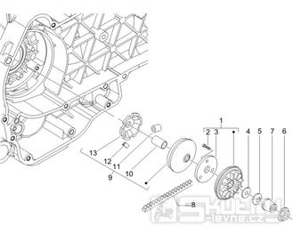 1.13 Řemen variátoru, variátor - Gilera Runner 125 VX 4T 2007 (ZAPM46300)