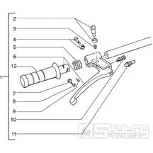 T31 Plynová rukojeť, brzdová páčka - Gilera Storm 50ccm 1998-2005 (TEC2T...)