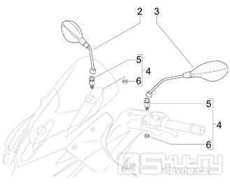 2.45 Zrcátka - Gilera Nexus 125ie 4T LC 2008 (ZAPM35700)