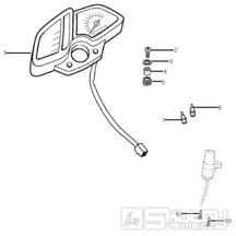 3.02 Tachometr - Gilera RCR 50 od roku 2006, D50B0 (ZAPG11D1)