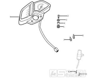 3.02 Tachometr - Gilera RCR 50 od roku 2006, D50B0 (ZAPG11D1)