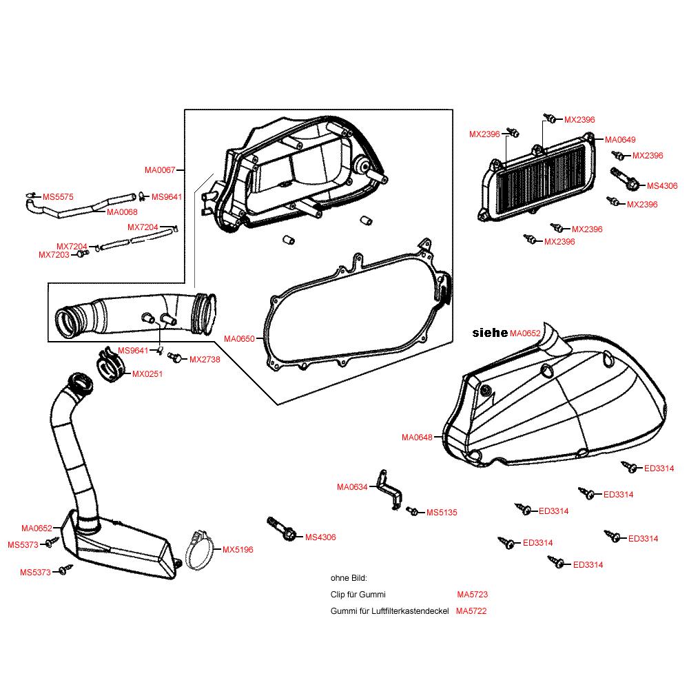 F13 Vzduchový filtr / Airbox - Kymco Grand Dink 125 [SH25DA]