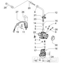 1.40 Karburátor (jednotlivé díly) - Gilera Runner 50 SP -SC- 2006 (ZAPC461000)