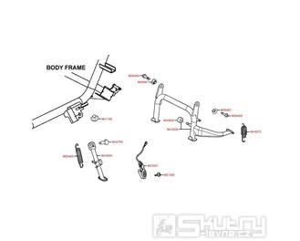 F15 Hlavní stojan / boční stojan - Kymco Xciting 500i R ABS